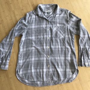 Plaid light grey flannel shirt.  DISCOUNTED SHIPPING!!!!